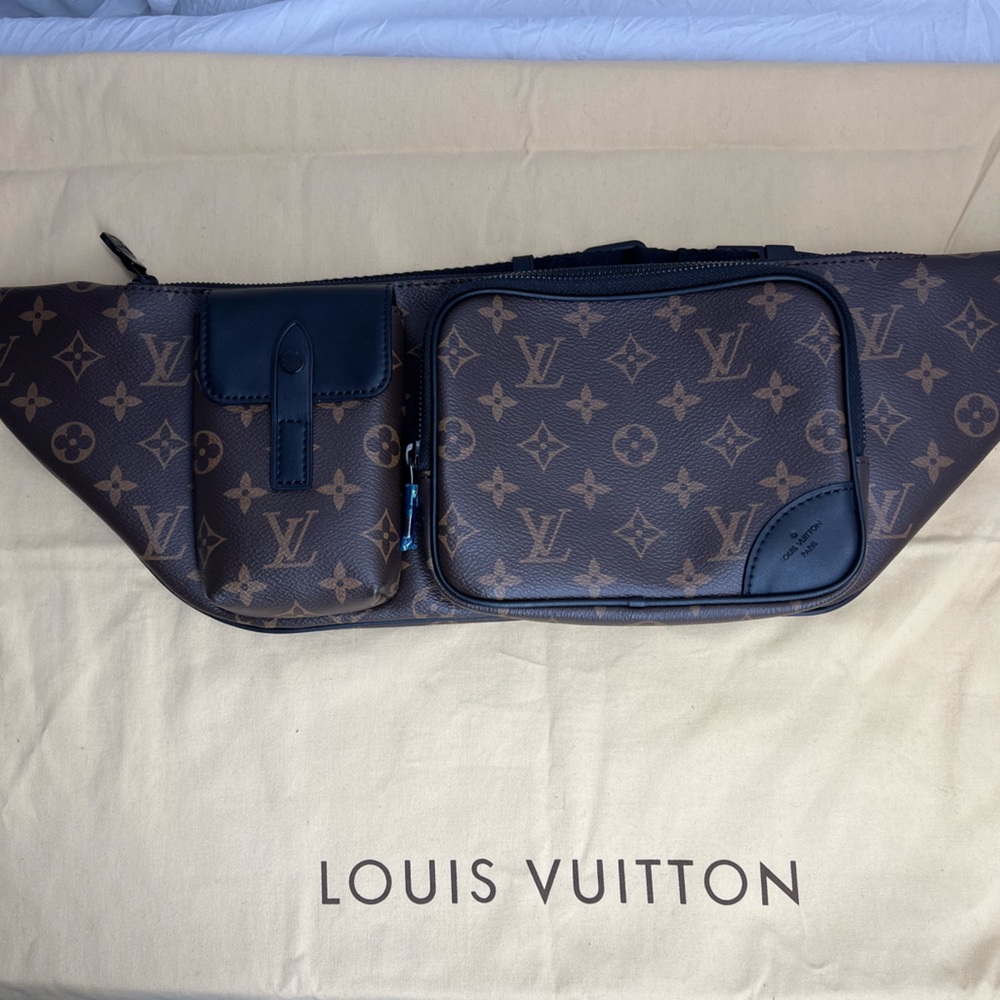 Christopher Bumbag Macassar Monogram Canvas LIKE NEW